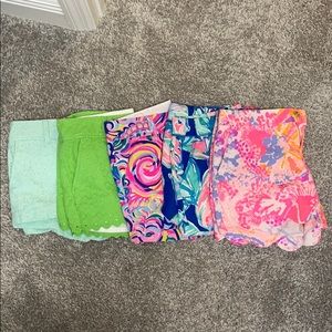 Set of 5 Lilly Pulitzer shorts